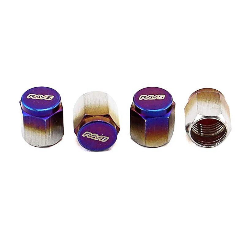 Aluminum blue air valve cap