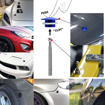 Universal buttons for car hood