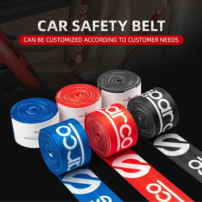 Universal seat belt for racing cars