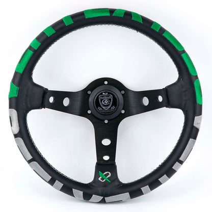 JDM Genuine Leather Embroidery Sport Steering Wheel Drift