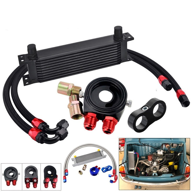 Universal 10-Row Oil Cooler Kit