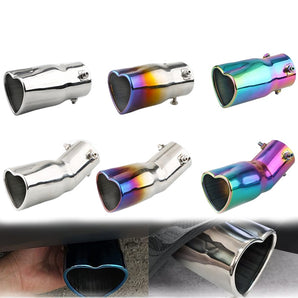Fashion design heart shaped exhaust tips